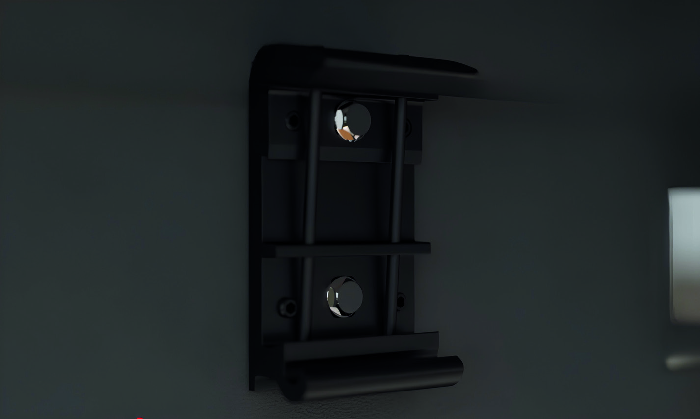 Straight on the wall